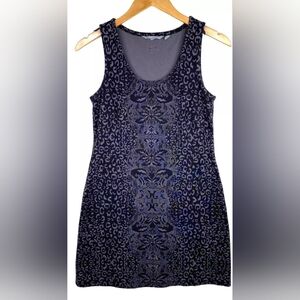 Athleta Shayla Sleeveless Ponte Gray Dress Animal Print Shift Size XL, Large, LT